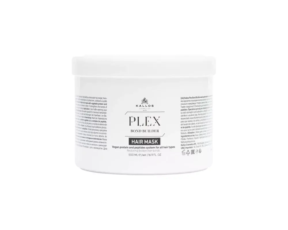 Kallos Plex Bond Builder hajpakolás növényi protein és Peptid komplex-szel 500 ml Nézd meg most