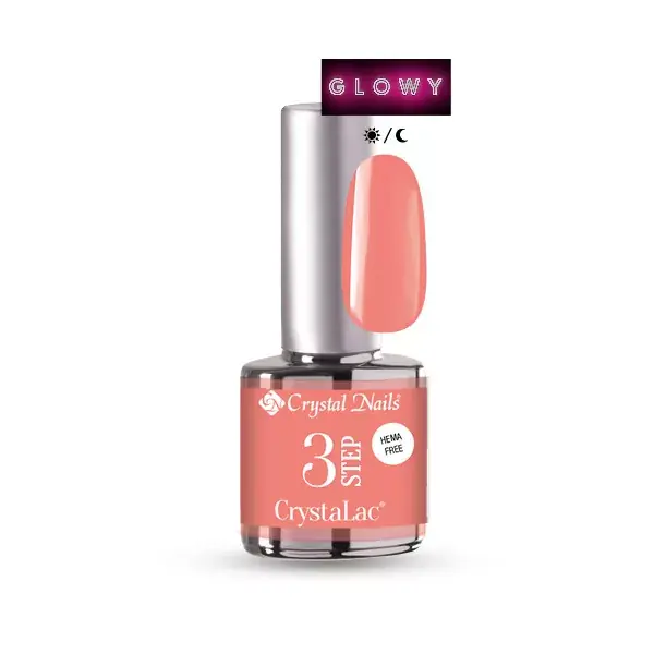 Olcsóbb 3 STEP HEMA FREE CRYSTALAC - HF3SG1 (4ML) - GLOWY FLAMINGO