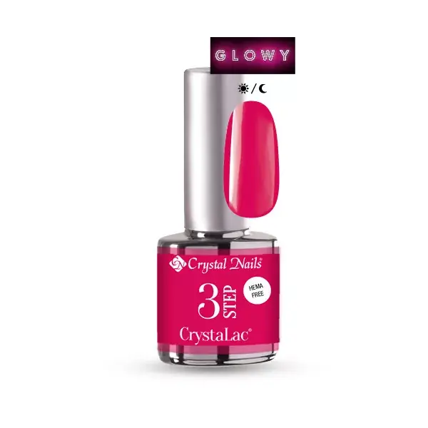 Gyors kiszállítás 3 STEP HEMA FREE CRYSTALAC - HF3SG4 (4ML) - GLOWY MAGENTA