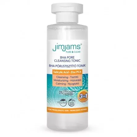 JimJams Pure & Clear BHA Pórustisztító tonik 200 ml Expressz szállítás