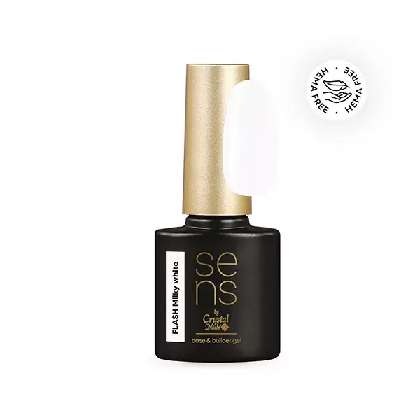 SENS FLASH Hema Free Base gel - Milky White 10ml Biztonságos fizetés