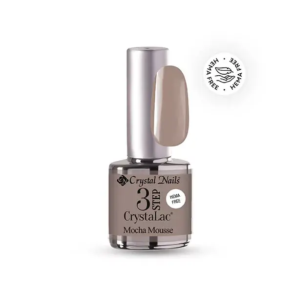 3 STEP HEMA Free CrystaLac - Mocha Mousse (4ml) Alacsony ár