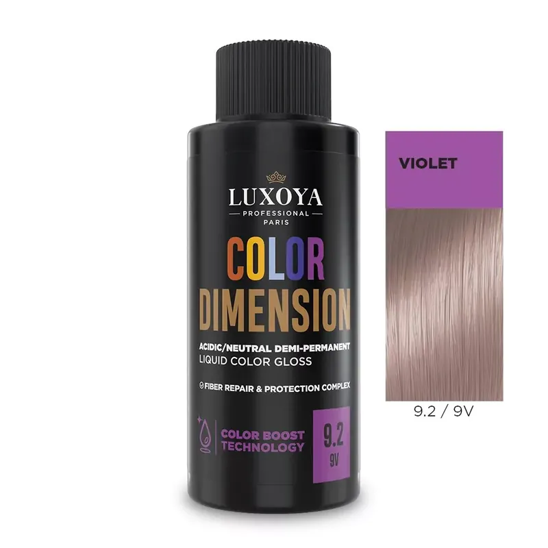 Biztonságos fizetés COLOR DIMENSION - Ápoló és ragyogást fokozó hajszínező 9.2/9V - 60ml
