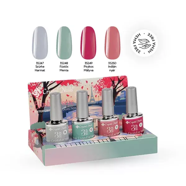 Csak ma Blush&Breeze 3STEP CrystaLac készlet (4x4ml)