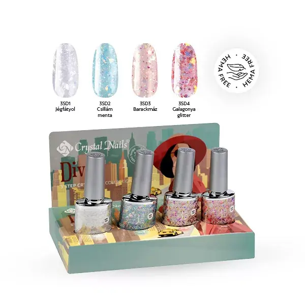 Diva 3STEP CrystaLac készlet (4x4ml) Biztonságos vásárlás