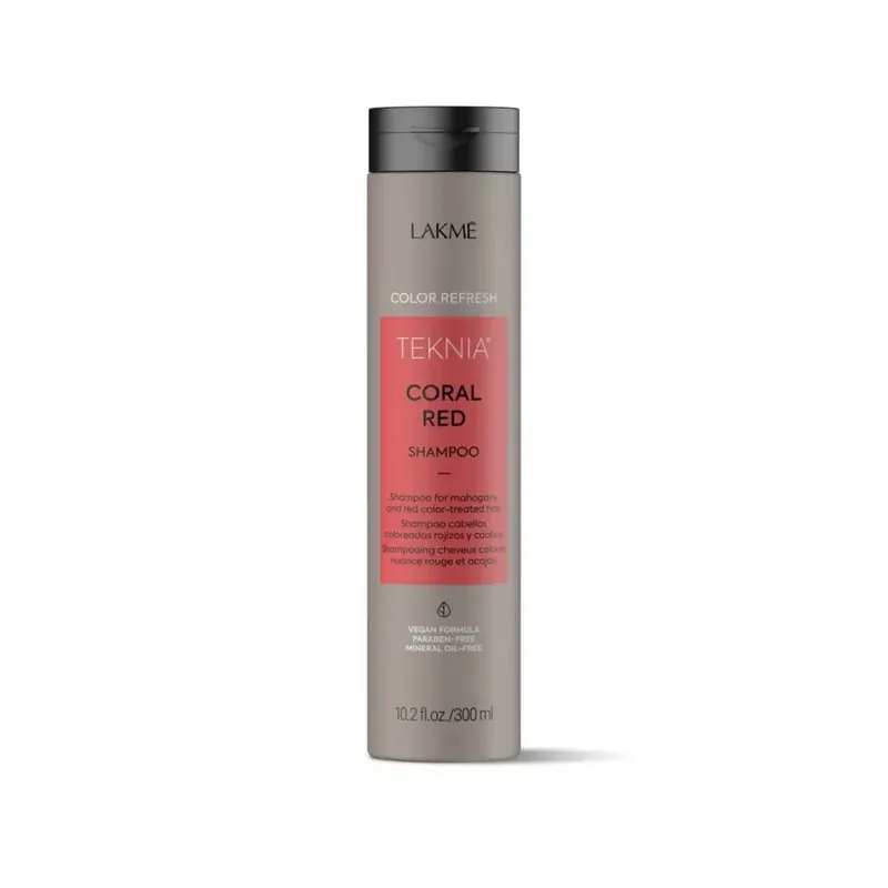 Lakmé Teknia Refresh Coral Red Színfrissítő sampon vöröses és mahagóni hajra 300 ml Expressz kézbesítés