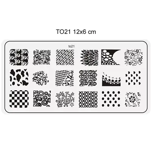 Körömnyomda lemez 6x12 cm méretű -TO21 Korlátozott ajánlat