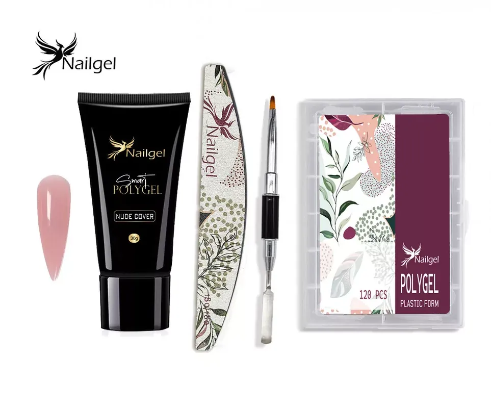 Nailgel Polygel készlet NUDE COVER géllel és kiegészítőkkel Akció