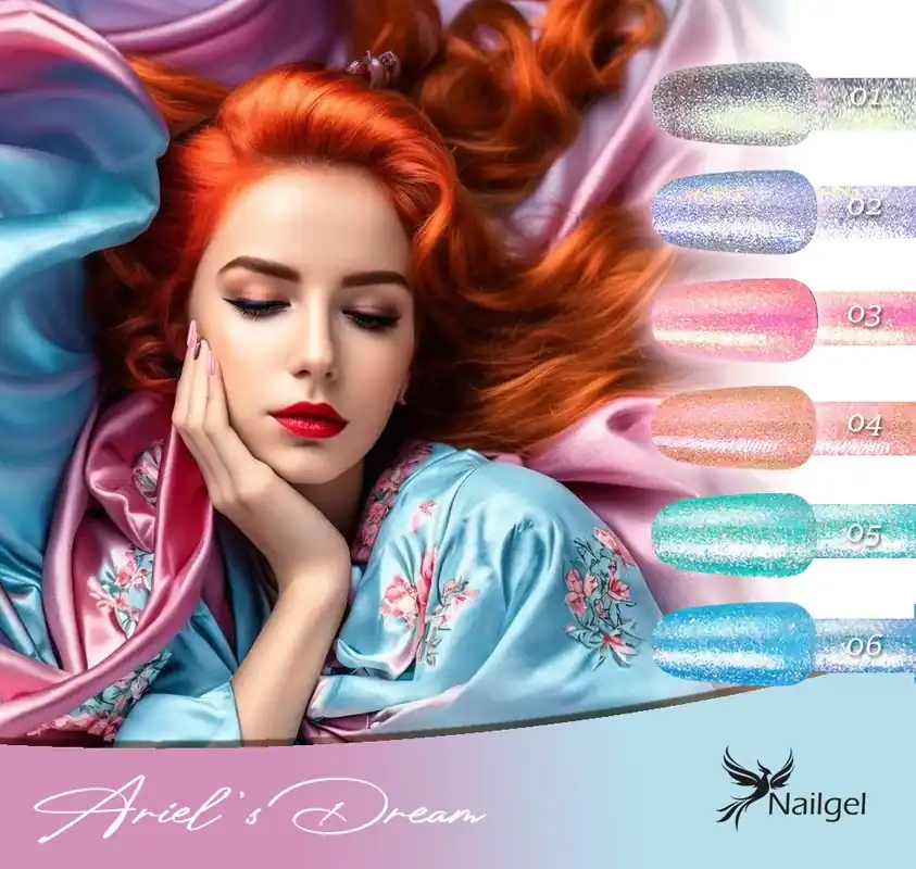Olcsó Ariel‘s Dream gél lakk kollekció 6 db géllakkal és ajándék margarétával