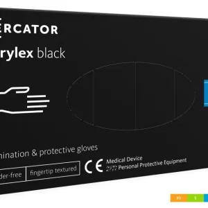 Újdonság Nitrylex black (L) nitril púdermentes fekete vizsgálókesztyű L