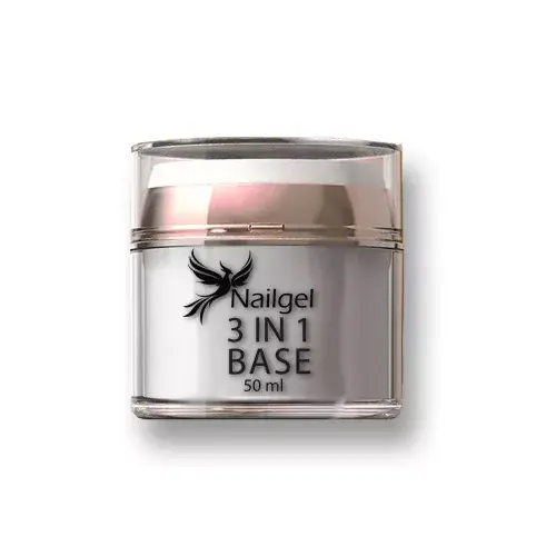 Vedd meg online 3 az 1-ben alapozó pumpás tégelyben, építő és ragasztó base gél (clear) - 3in1 builder base - 50 ml