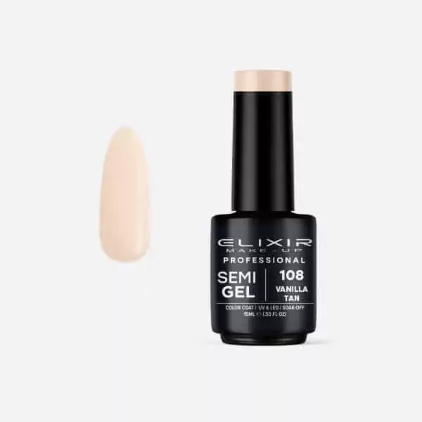 Kedvezmény Elixir Semi Gel 108 Vanilla Tan 15 ml