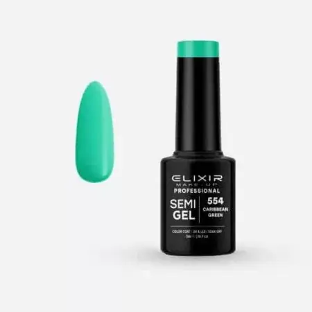 Utolsó esély Elixir Semi Gel 554 Caribbean green 5 ml
