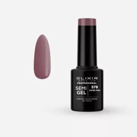 Biztonságos fizetés Elixir Semi Gel 578 Super Pink 5 ml