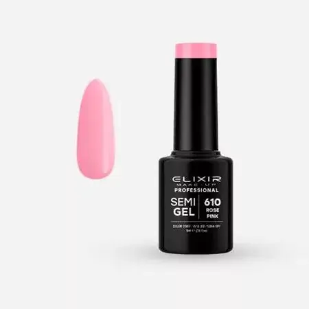 Végkiárusítás Elixir Semi Gel 610 Rose Pink 5 ml