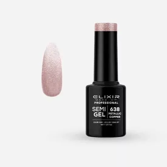 Elixir Semi Gel 638 Metallic Copper 5 ml Újdonság