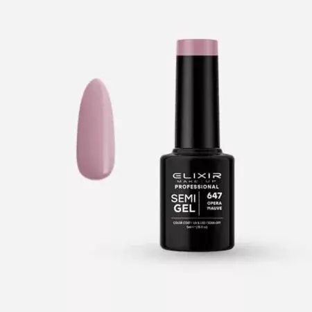Elixir Semi Gel 647 Opera Mauve 5 ml Azonnali szállítás