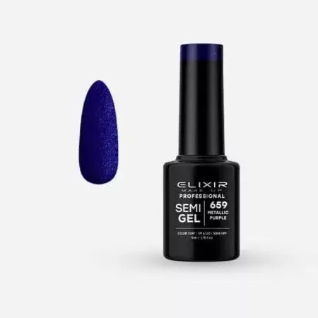 Elixir Semi Gel 659 METALLIC PURPLE 5 ml Árengedmény