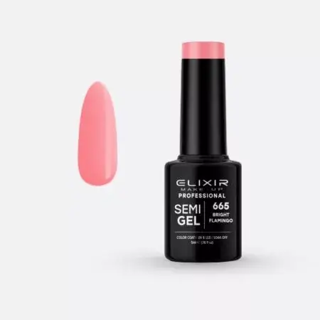 Elixir Semi Gel 665 Bright Flamingo 5 ml Prémium
