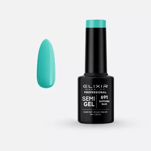 Expressz szállítás Elixir Semi Gel 691 Sapphire Blue 5 ml