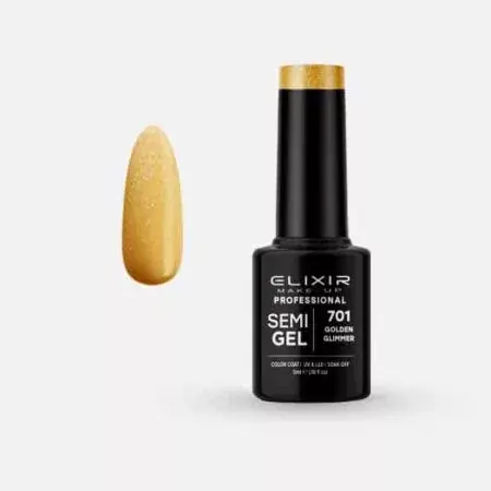 Kihagyhatatlan ajánlat Elixir Semi Gel 701 Golden Glimmer 5 ml