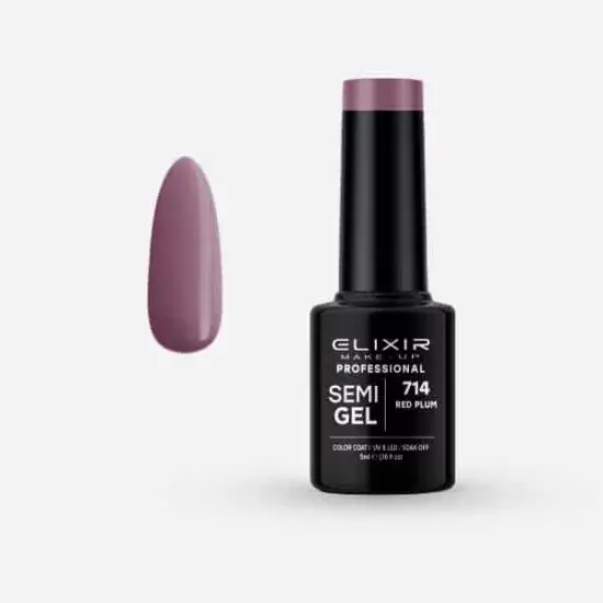 Elixir Semi Gel 714 Red Plum 5 ml Rendeld meg most