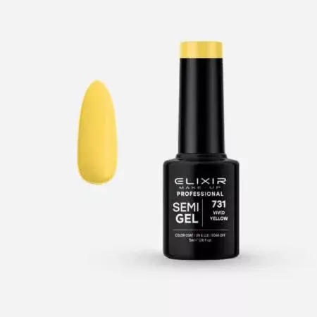 Elixir Semi Gel 731 Vivid Yellow 5 ml Alacsony ár