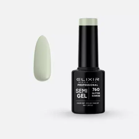 Elixir Semi Gel 760 Glitter Sunrise 5 ml Biztonságos vásárlás