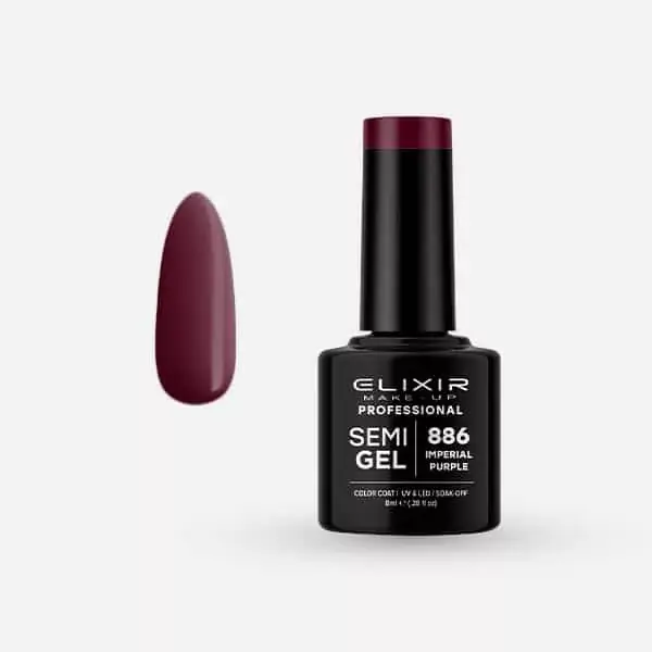 Elixir Semi Gel 886 Imperial Purple 8 ml Expressz kézbesítés