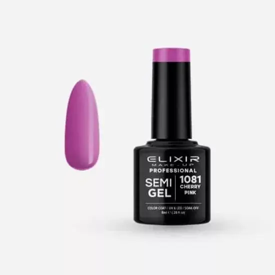 Elixir Semi Gel 1081 Cherry Pink 8 ml Újdonság