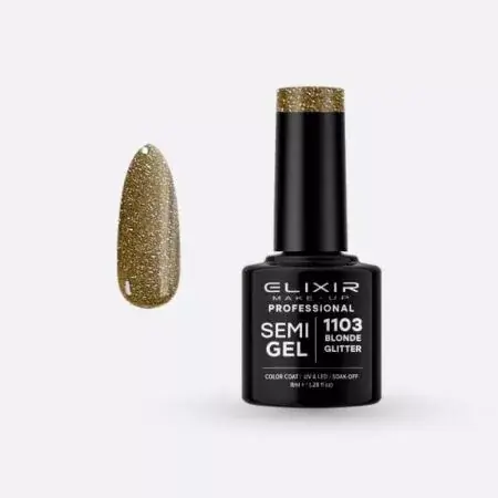 Kiárusítás Elixir Semi Gel 1103 Blonde Glitter 8 ml