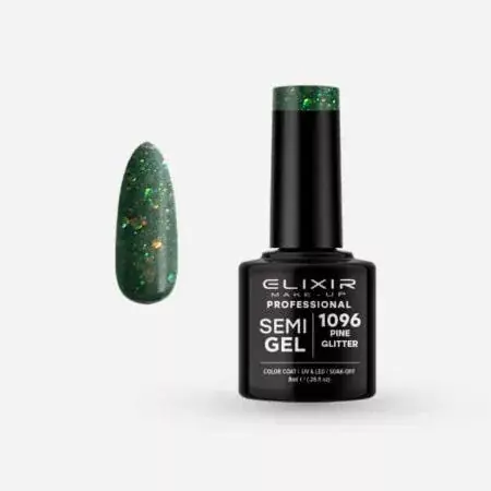 Elixir Semi Gel 1096 Pine Glitter 8 ml Szuper akció