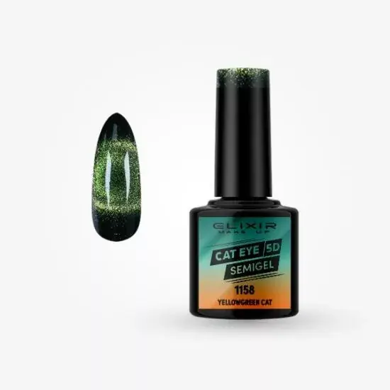 Elixir Semi Gel 1158 YELLOWGREEN CAT 8 ml Azonnali szállítás