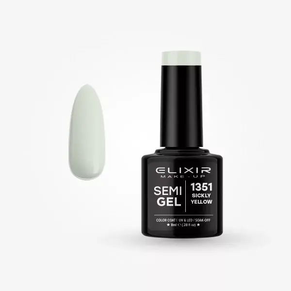 Elixir Semi Gel 1351 Sickly yellow 8 ml Alacsony ár