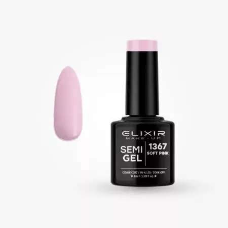 Elixir Semi Gel 1367 Soft pink 8 ml Ne maradj le