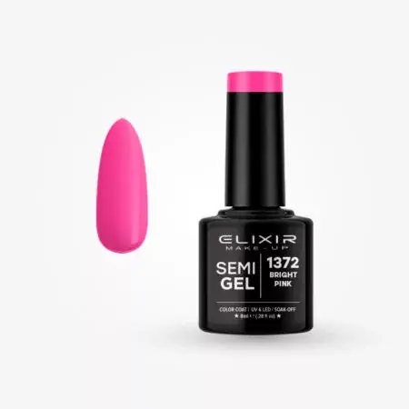 Elixir Semi Gel 1372 Bright pink 8 ml Akció