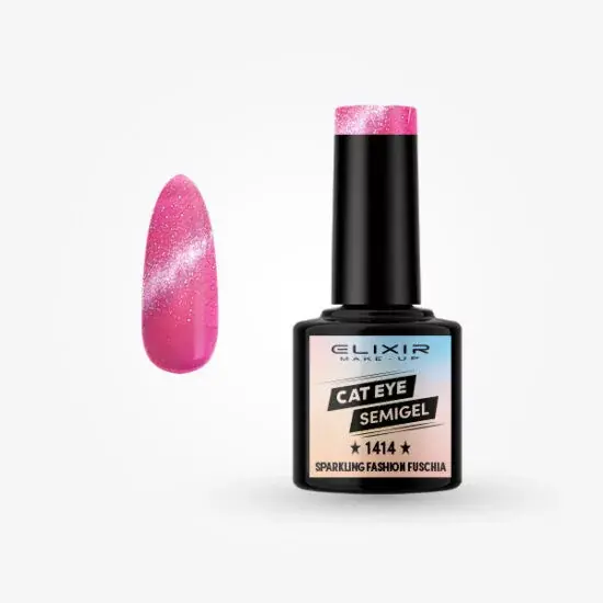 Elixir Semi Gel 1414 Sparkling fashion fuschia 8 ml Szuper ajánlat