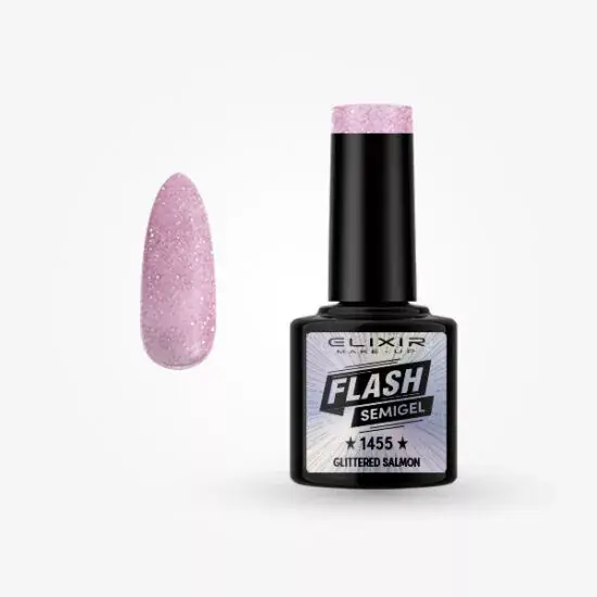 Elixir Semi Gel 1455 Glittered salmon 8 ml Nézd meg most