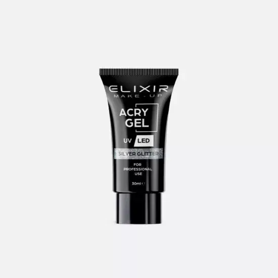 Elixir AcryGel 714 Silver Glitter 30 gr Expressz kézbesítés