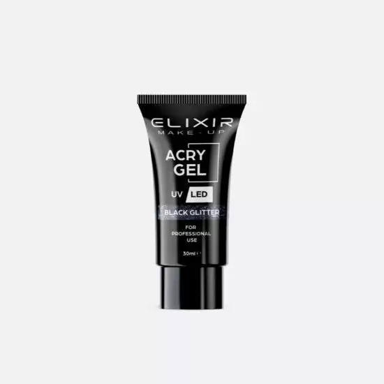 Elixir AcryGel 715 Black Glitter 30 gr Népszerű
