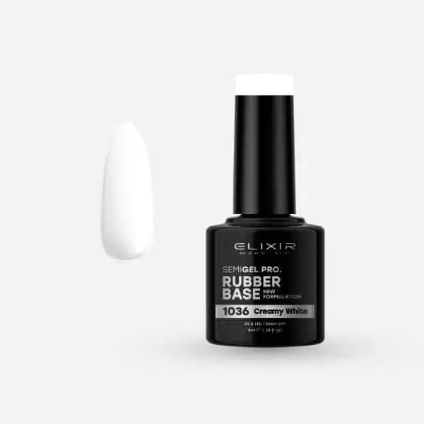 Elixir Semi Gel Rubber Base 1036 Milky White 8 ml Árcsökkenés