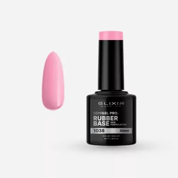 Azonnal elérhető Elixir Semi Gel Rubber Base 1038 Cover 8 ml