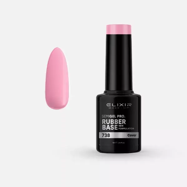 Elixir Semi Gel Rubber Base 738 Cover 5 ml Ne maradj le