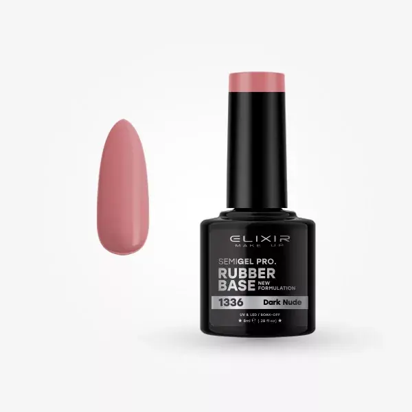 Elixir Semigel Rubber 1336 Dark Nude 8 ml Akciós ár