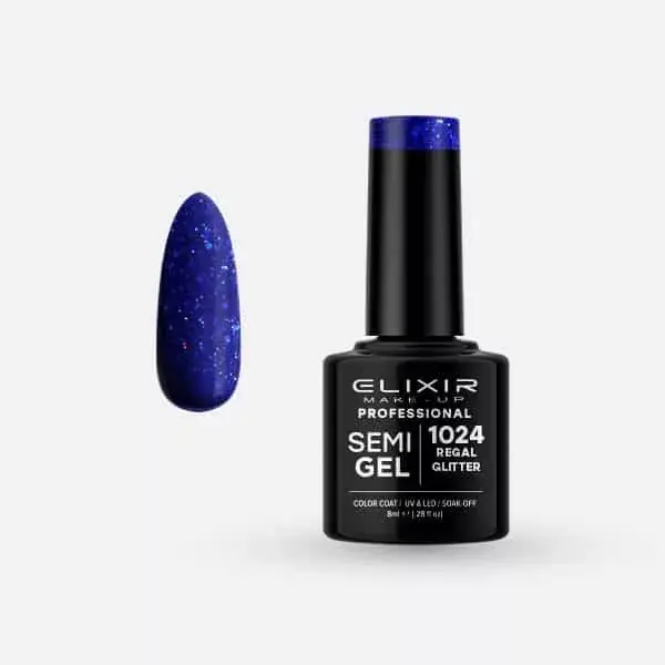 Elixir Semi Gel 1024 Regal Glitter 8 ml Kedvezmény