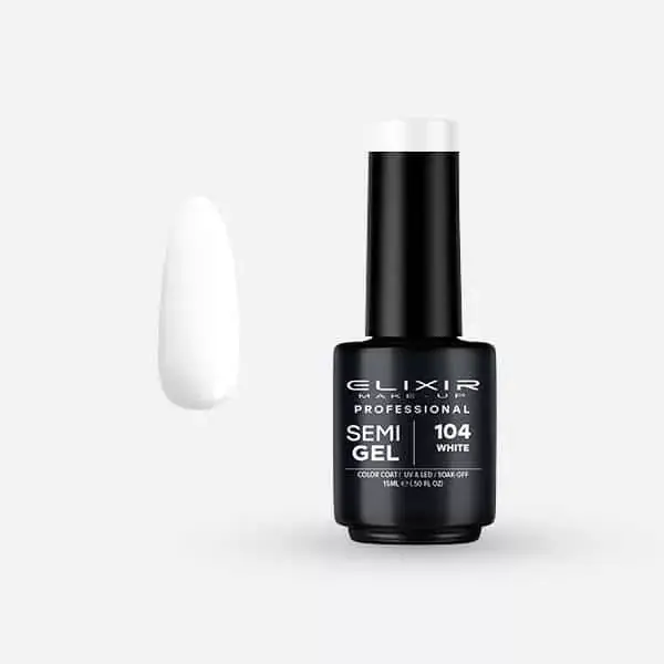 Végkiárusítás Elixir Semi Gel 104 White 15 ml