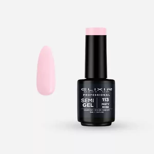 Újdonság Elixir Semi Gel 113 Misty Rose 15 ml