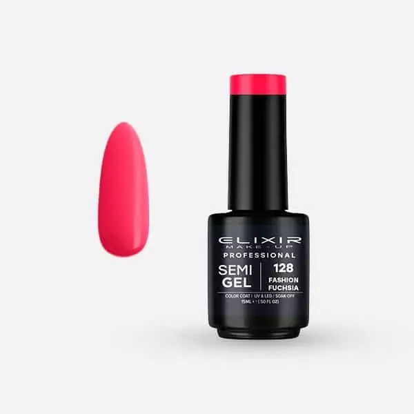 Elixir Semi Gel 128 Fashion Fuchsia 15 ml Outlet