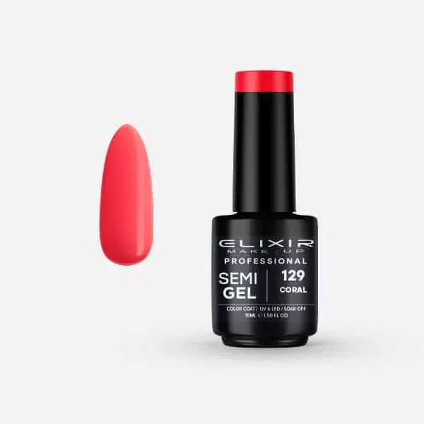 Népszerű Elixir Semi Gel 129 Coral 15 ml