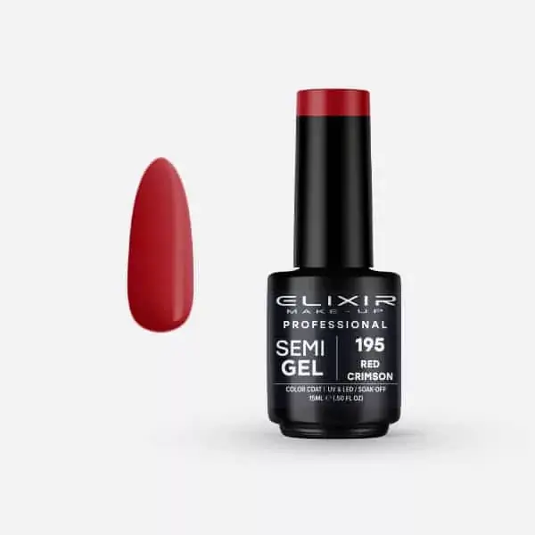 Elixir Semi Gel 195 Red Crimson 15 ml Expressz szállítás